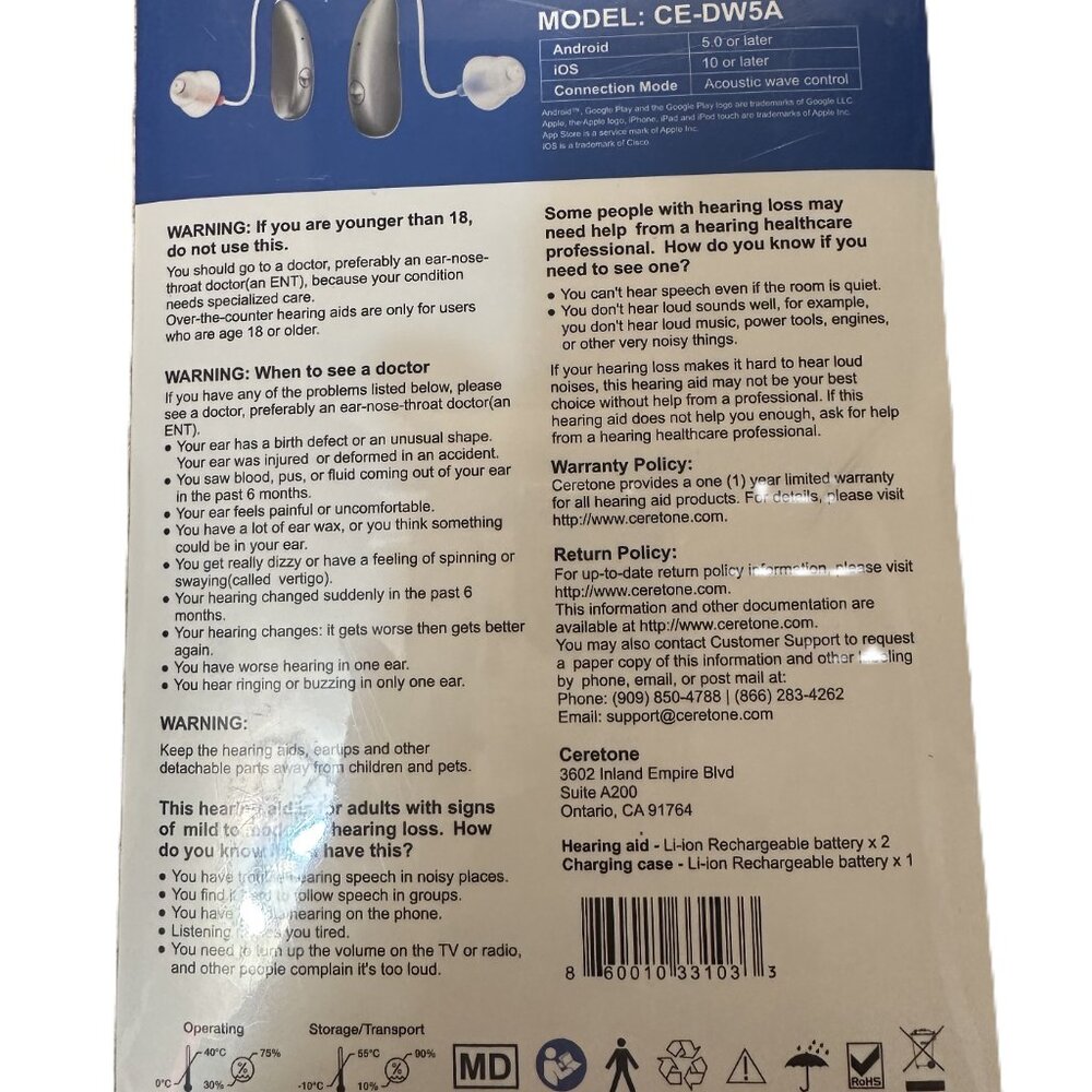 Ceretone BEACON OTC Hearing Aids - Picture 3 of 4
